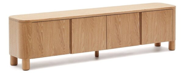 Szafka pod TV w dekorze jesionu w naturalnym kolorze 200x52x40 cm Salaya – Kave Home