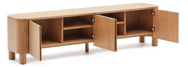 Szafka pod TV w dekorze jesionu w naturalnym kolorze 200x52x40 cm Salaya – Kave Home