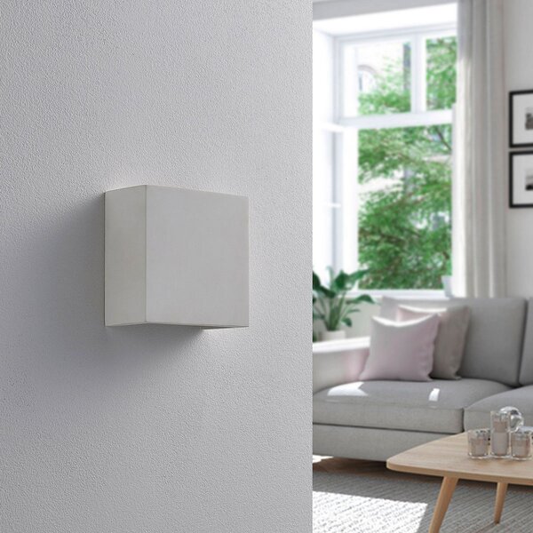 Lampa Ścienna Lindby, Anneke, biały, salon, gips | glina, nowoczesny