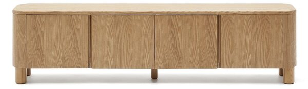 Szafka pod TV w dekorze jesionu w naturalnym kolorze 200x52x40 cm Salaya – Kave Home
