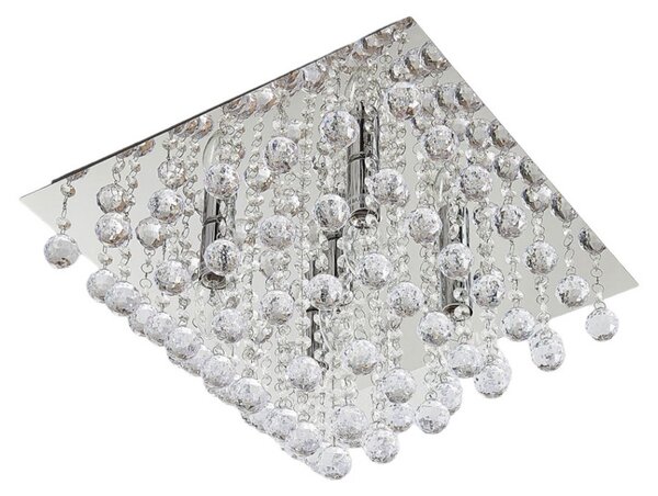 Lampa Sufitowa Lindby, Annica, ściemnialny, transparentny, salon, metal, nowoczesny