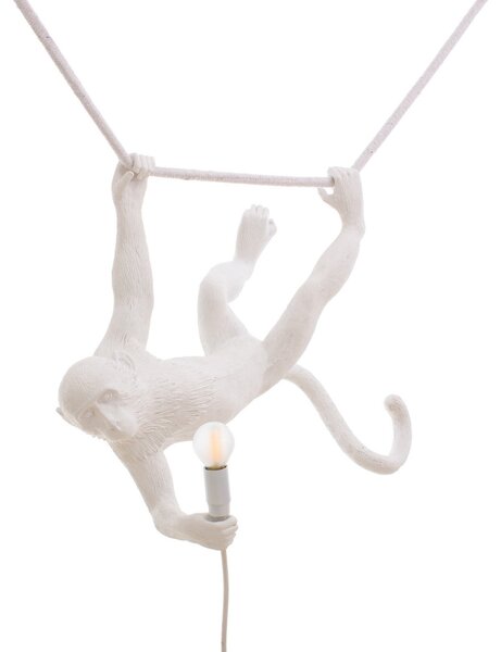 Lampa Stołowa SELETTI, Monkey Lamp, biały, salon, tworzywo sztuczne, design