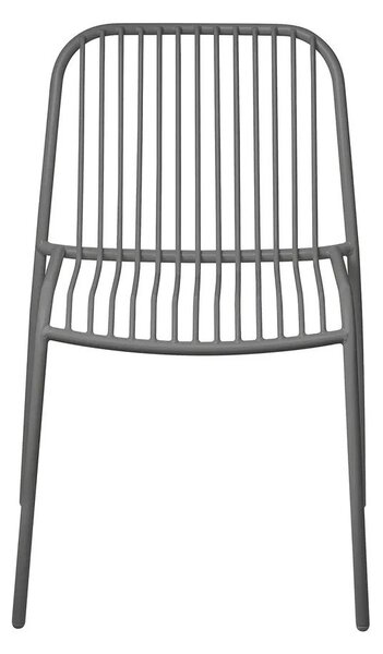 Szare metalowe krzesło ogrodowe Yua Wire – Blomus