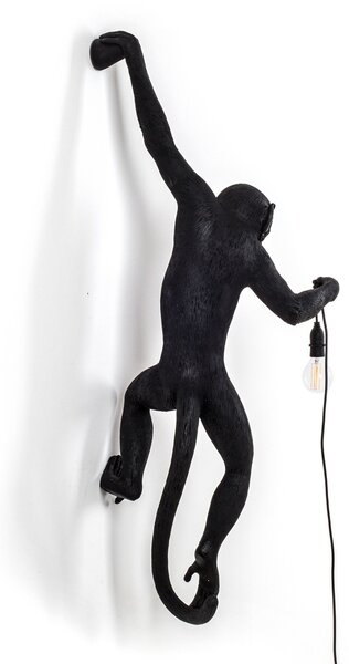 Zewnętrzna Lampa SELETTI, Monkey Lamp, czarny, tworzywo sztuczne, design