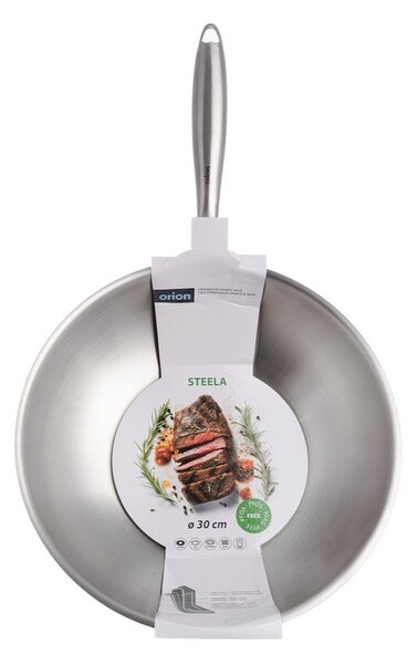 Patelnia wok ze stali nierdzewnej ø 30 cm Steela – Orion