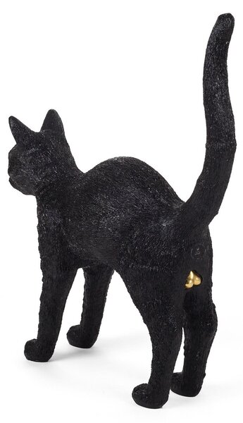 Lampa Stołowa SELETTI, Jobby The Cat, ściemnialny, czarny, salon, tworzywo sztuczne, design