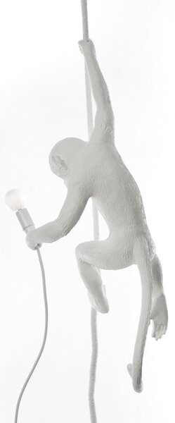 Lampa Stołowa SELETTI, Monkey Lamp, biały, salon, tworzywo sztuczne, design