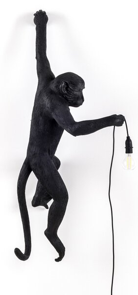 Zewnętrzna Lampa SELETTI, Monkey Lamp, czarny, tworzywo sztuczne, design