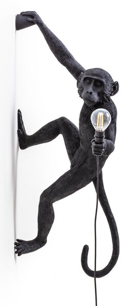 Zewnętrzna Lampa SELETTI, Monkey Lamp, czarny, tworzywo sztuczne, design
