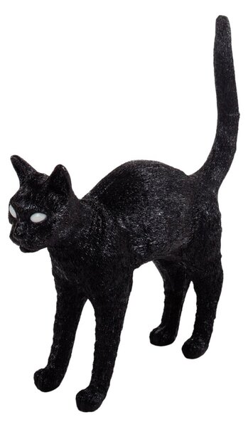 Lampa Stołowa SELETTI, Jobby The Cat, ściemnialny, czarny, salon, tworzywo sztuczne, design