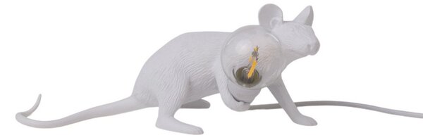 Lampa Stołowa SELETTI, Mouse Lamp Valentine, biały, salon, tworzywo sztuczne, design