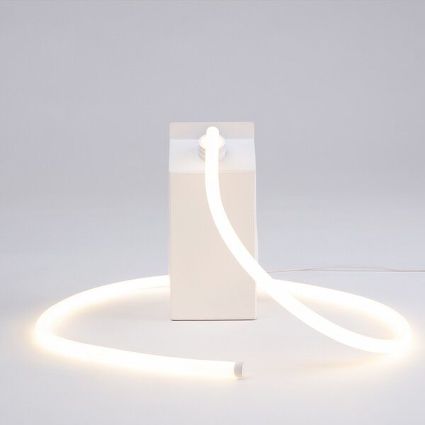 Lampa Stołowa SELETTI, Daily Glow, biały, salon, tworzywo sztuczne, design