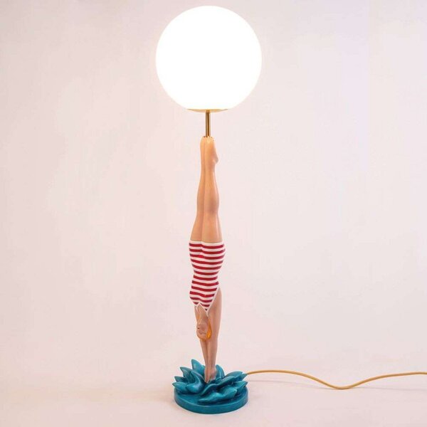Lampa Stołowa SELETTI, czerwony, salon, metal