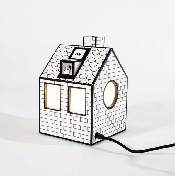 Lampa Stołowa SELETTI, biały, salon, papier | karton