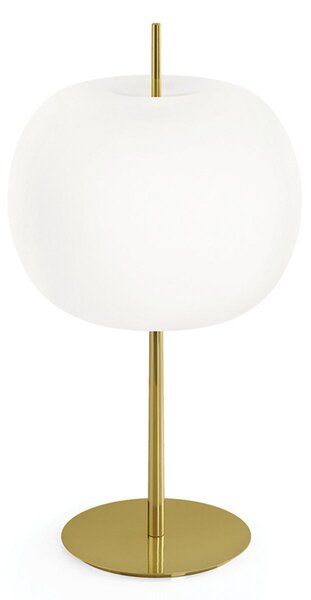 Lampa Stołowa kdln, Kushi, ściemnialny, biały, salon, szkło, design