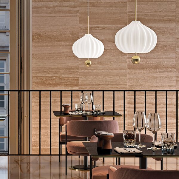 Lampa Wisząca kdln, Lilli, ściemnialny, biały, salon, szkło, design