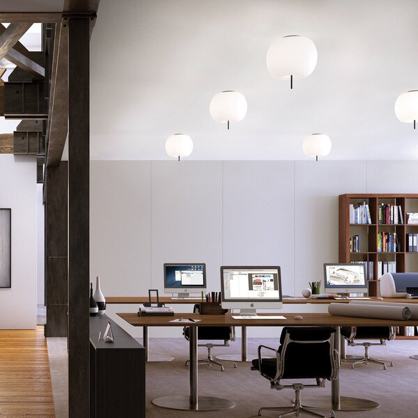 Lampa Sufitowa kdln, KUSHI 16, ściemnialny, biały, salon, szkło, design