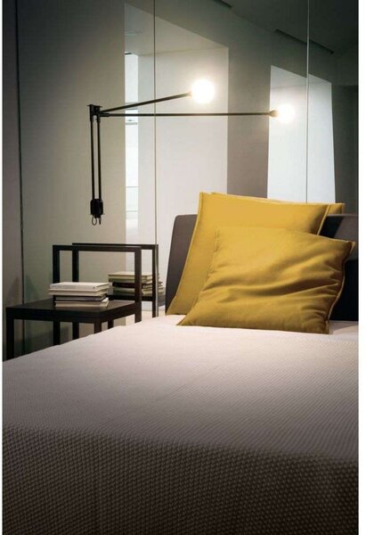 Lampa Ścienna Nemo Lighting, czarny, salon, aluminium