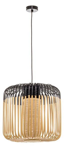 Lampa Wisząca Forestier, Bamboo Light M, ściemnialny, czarny, salon, bambus, design