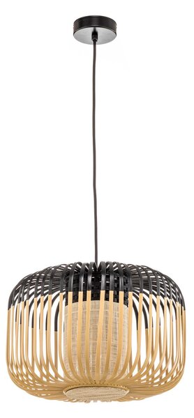 Lampa Wisząca Forestier, Bamboo Light S, ściemnialny, czarny, salon, bambus, design