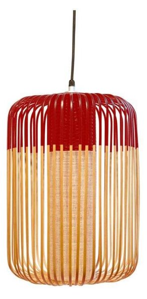 Lampa Wisząca Forestier, Bamboo, ściemnialny, czerwony, salon, bambus, boho