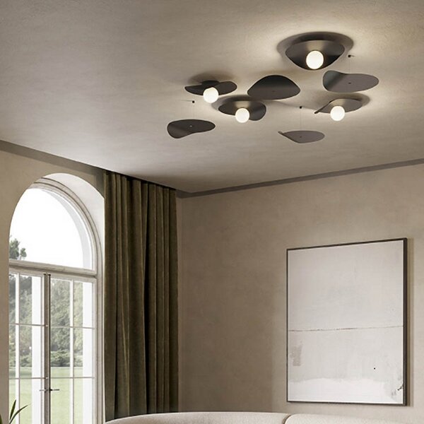 Lampa Sufitowa kdln, Flow, ściemnialny, czarny, salon, metal, design