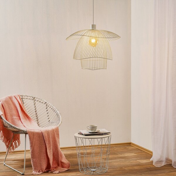 Lampa Wisząca Forestier, Papillon S, ściemnialny, biały, salon, metal, design