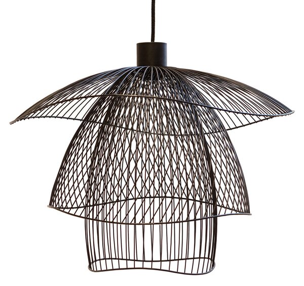 Lampa Wisząca Forestier, Papillon S, ściemnialny, czarny, salon, metal, design