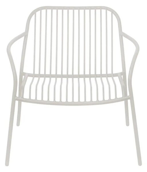 Jasnoszary metalowy fotel ogrodowy Yua Wire – Blomus