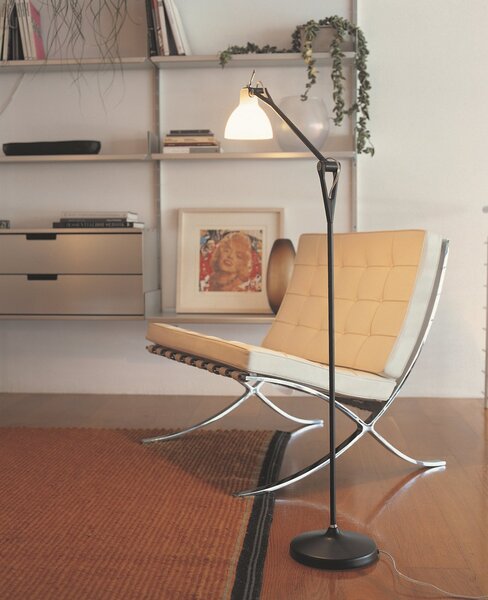 Luxy F1 Lampa Podłogowa Czarno/Matowa Biała - Rotaliana