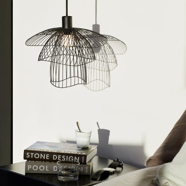 Lampa Wisząca Forestier, Papillon XS, ściemnialny, czarny, salon, metal, design