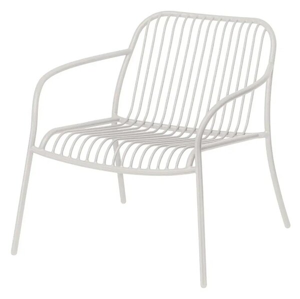 Jasnoszary metalowy fotel ogrodowy Yua Wire – Blomus