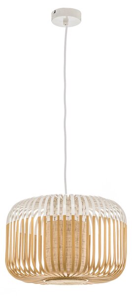 Lampa Wisząca Forestier, Bamboo Light S, ściemnialny, biały, salon, bambus, design