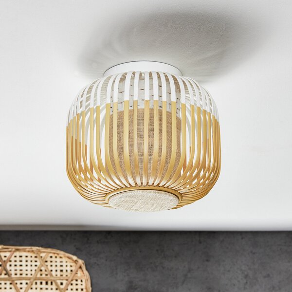 Lampa Sufitowa Forestier, Bamboo Light XS, ściemnialny, biały, salon, bambus, design