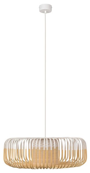 Lampa Wisząca Forestier, Bamboo Light XL, ściemnialny, biały, salon, bambus, design