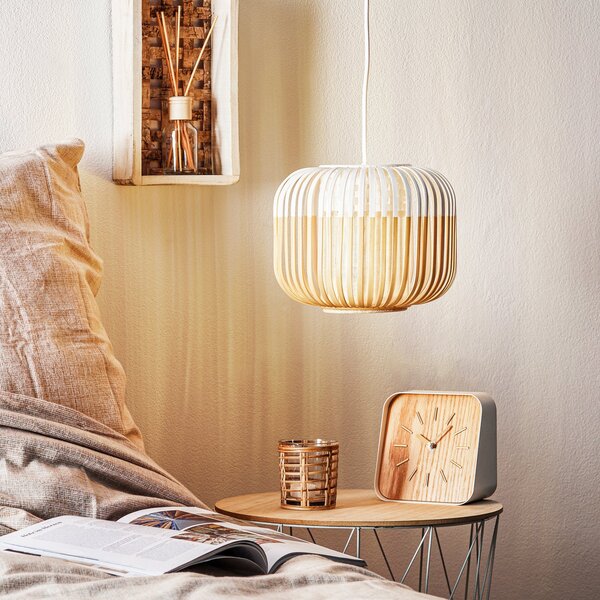 Lampa Wisząca Forestier, Bamboo Light XS, ściemnialny, biały, salon, bambus, design