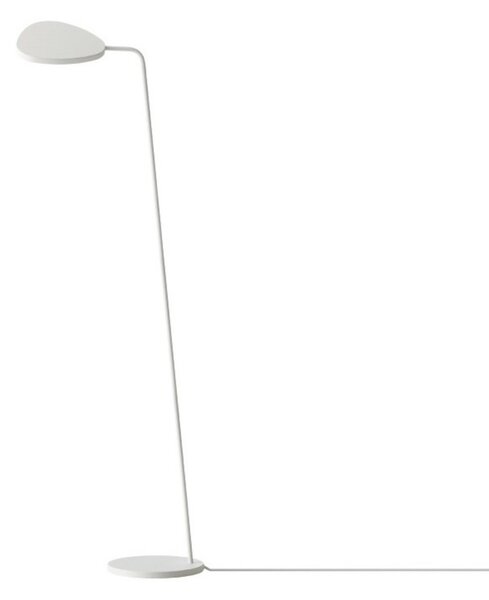 Lampa Podłogowa Muuto, ściemnialny, biały, salon, aluminium
