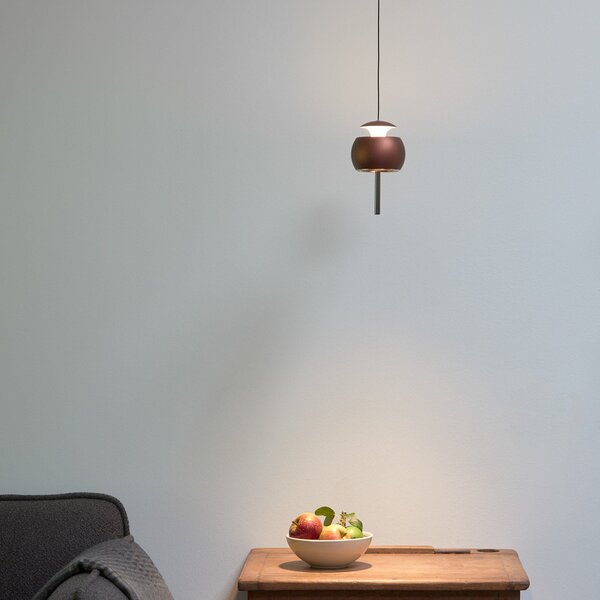 Lampa Wisząca LOOM DESIGN, Parachute, ściemnialny, brąz rdzawy, salon, aluminium, design