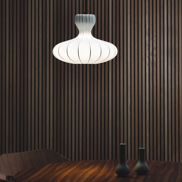 Lampa Wisząca LOOM DESIGN, Portobello, ściemnialny, biały, salon, tkanina | tekstylia, skandynawski