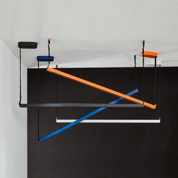Lampa Wisząca LOOM DESIGN, Belto, ściemnialny, czarny, jadalnia, aluminium, nowoczesny