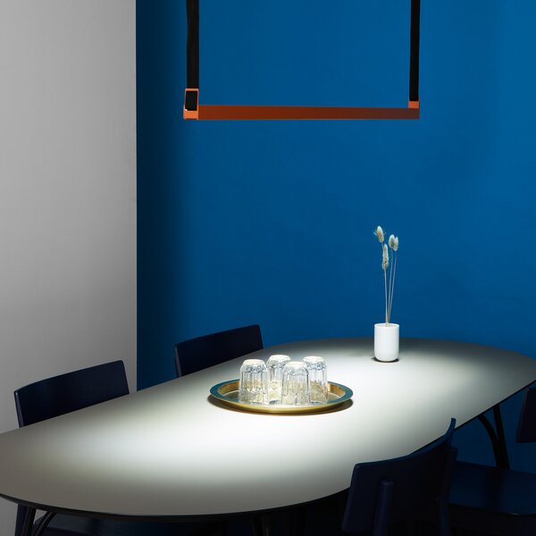 Lampa Wisząca LOOM DESIGN, Belto, ściemnialny, pomarańczowy, jadalnia, aluminium, nowoczesny