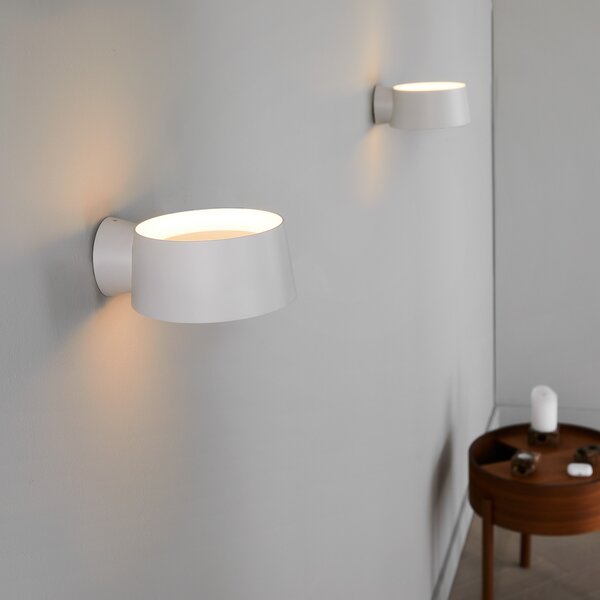 Lampa Ścienna LOOM DESIGN, Cookie, ściemnialny, biały, salon, aluminium, nowoczesny