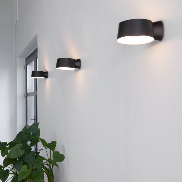 Lampa Ścienna LOOM DESIGN, Cookie, ściemnialny, czarny, salon, aluminium, nowoczesny