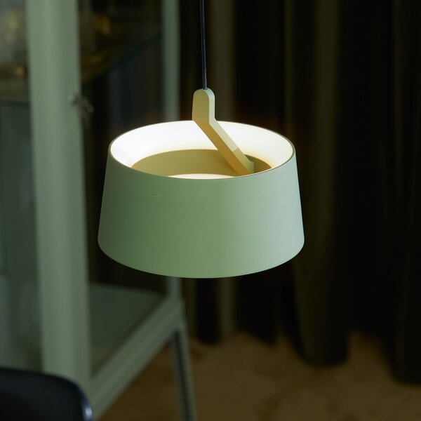Lampa Wisząca LOOM DESIGN, Cookie, ściemnialny, zielony, salon, aluminium, nowoczesny