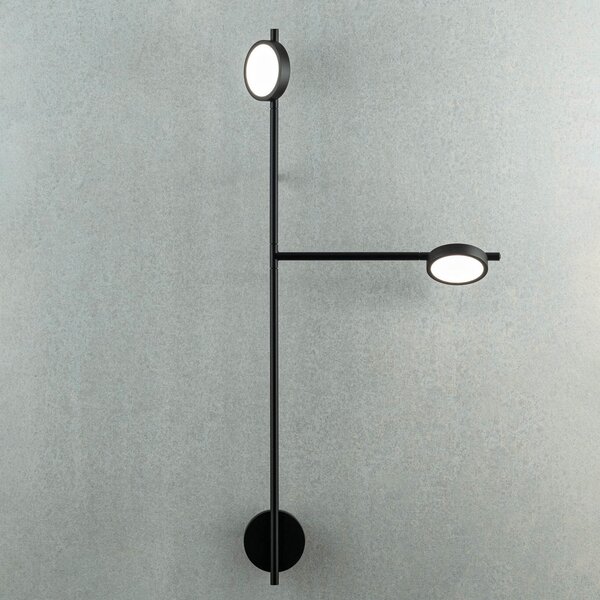 Lampa Ścienna GRUPA, Igram, ściemnialny, czarny, salon, metal, nowoczesny