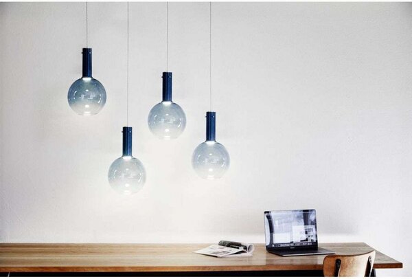 Lampa Wisząca LOOM DESIGN, ściemnialny, niebieski, salon, szkło