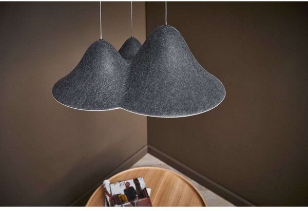 Lampa Wisząca LOOM DESIGN, ściemnialny, czarny, salon, aluminium
