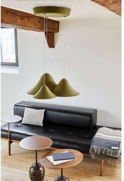 Lampa Wisząca LOOM DESIGN, ściemnialny, zielony, salon, aluminium