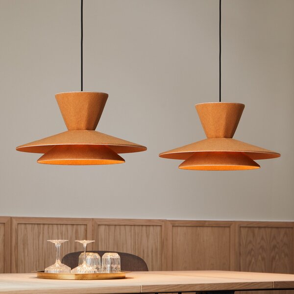 Lampa Wisząca LOOM DESIGN, Morphic, ściemnialny, żółty, salon, tkanina | tekstylia, nowoczesny