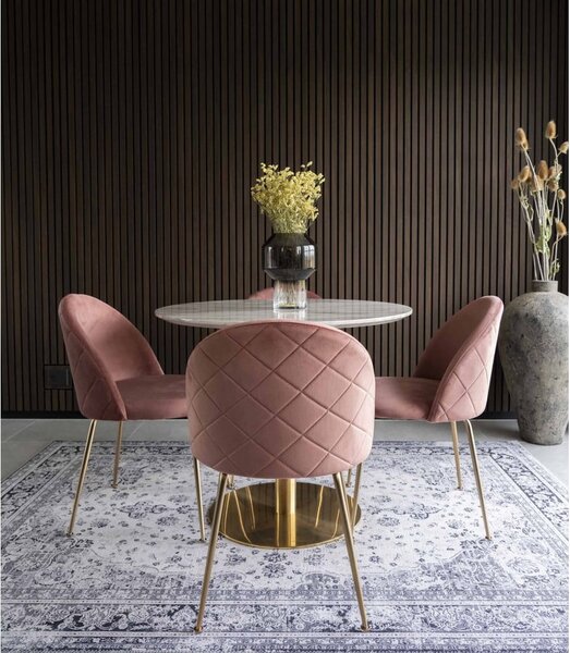 Zestaw 2 różowych krzeseł do jadalni House Nordic Geneve